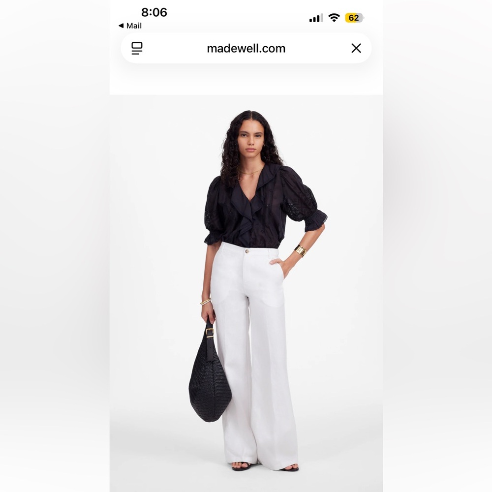 Madewell White Linen Pants